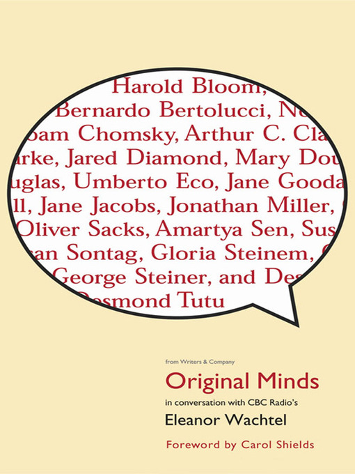 Title details for Original Minds by Eleanor Wachtel - Available